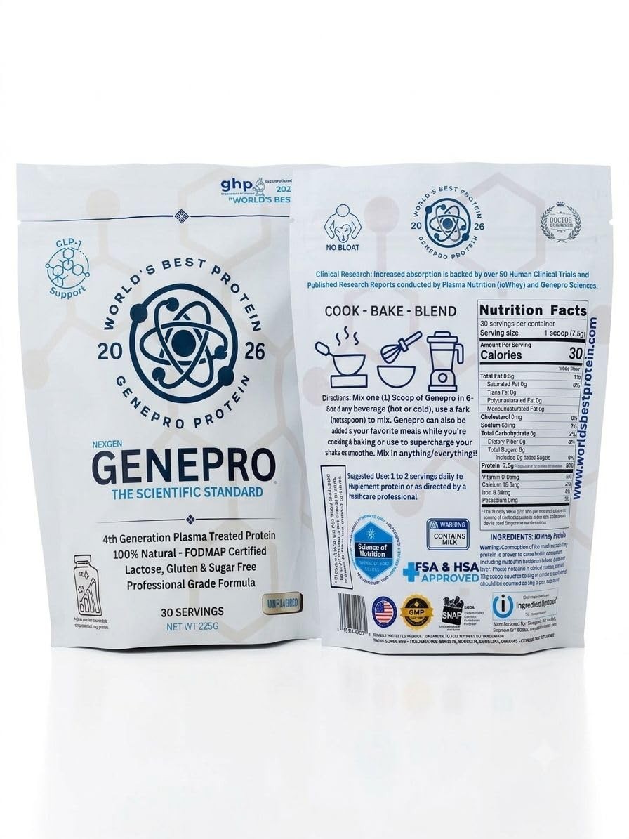 GENEPRO GEN. 3 Unflavored Protein 11.64 Ounce (Pack of 1), Newest Formula