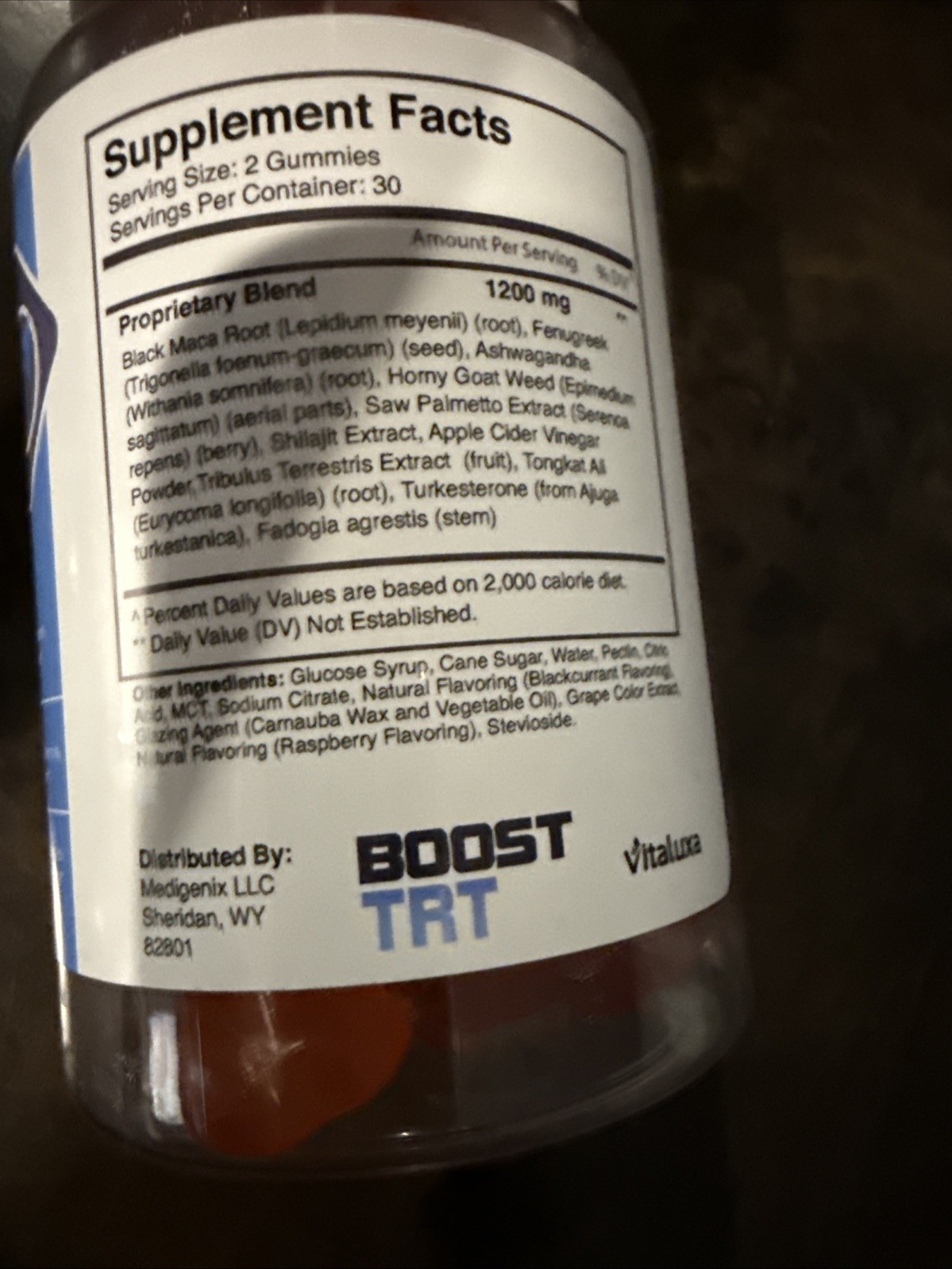 Boost TRT 60 Gummies W Ashwaghanda Saw Palmetto… 2 per serving EXP 1/27