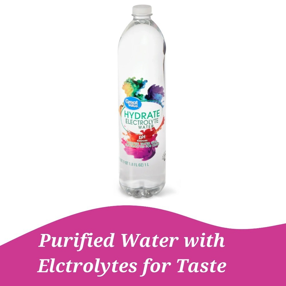 Hydration Electrolyte Water Bottles 33.8 Fl Oz Pack of 6