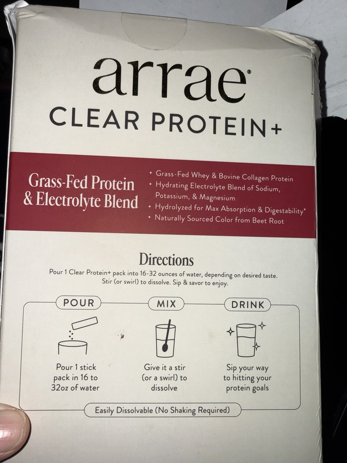 arrae Clear Protein+ Raspberry Yuzu 7ct exp 5/2027