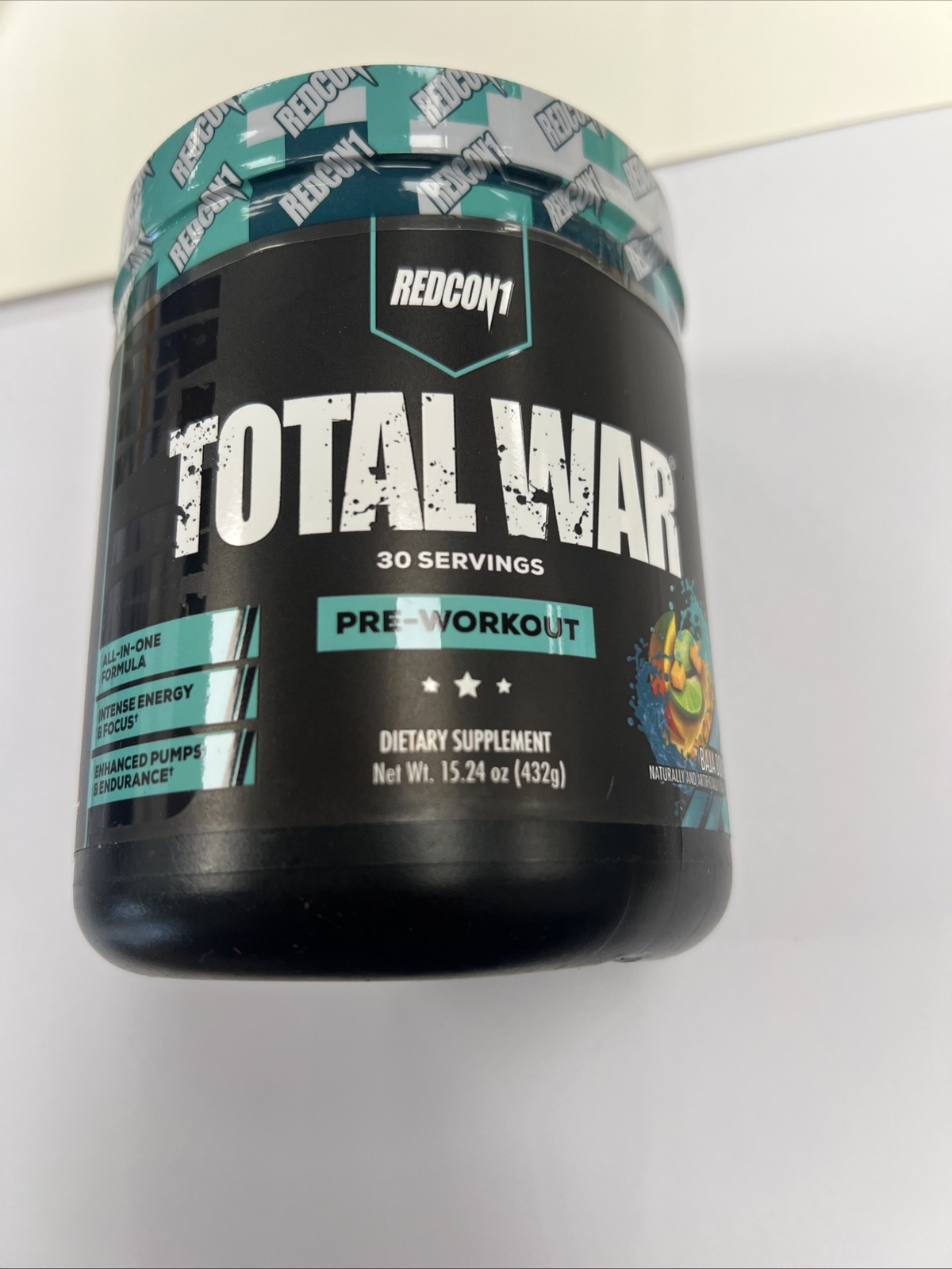 REDCON1 TOTAL WAR PREWORKOUT 30 Servings Sustained Energy Endurance Pumps Focus