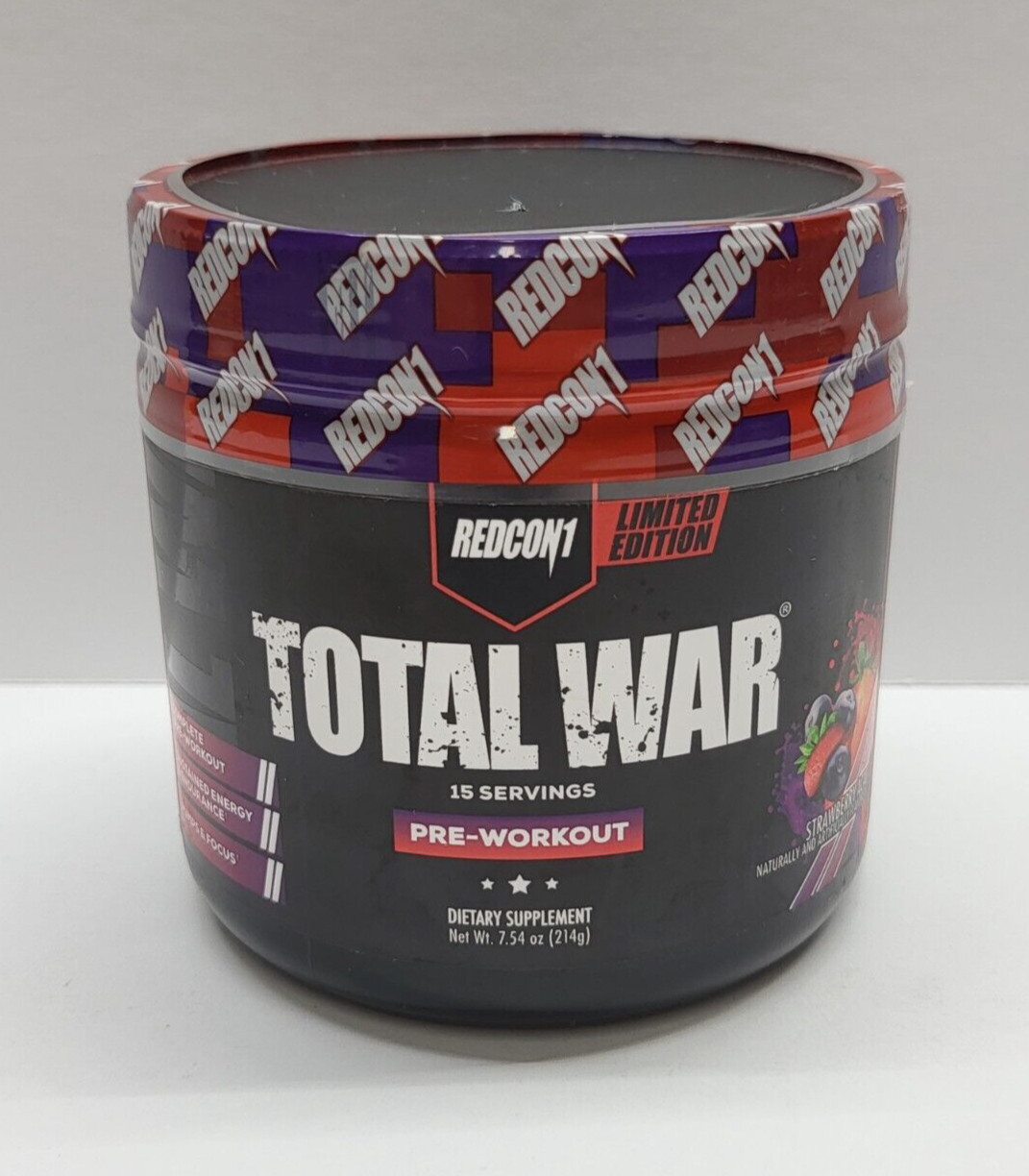 Redcon1 TOTAL WAR Pre-Workout Powder STRAWBERRY ACAI 15 Servings *LIMITED EDIT*