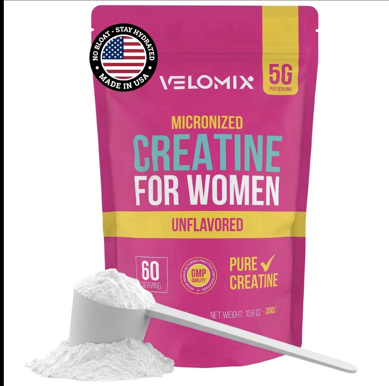 Micronized Creatine Monohydrate Powder – 300G (60 Servings)