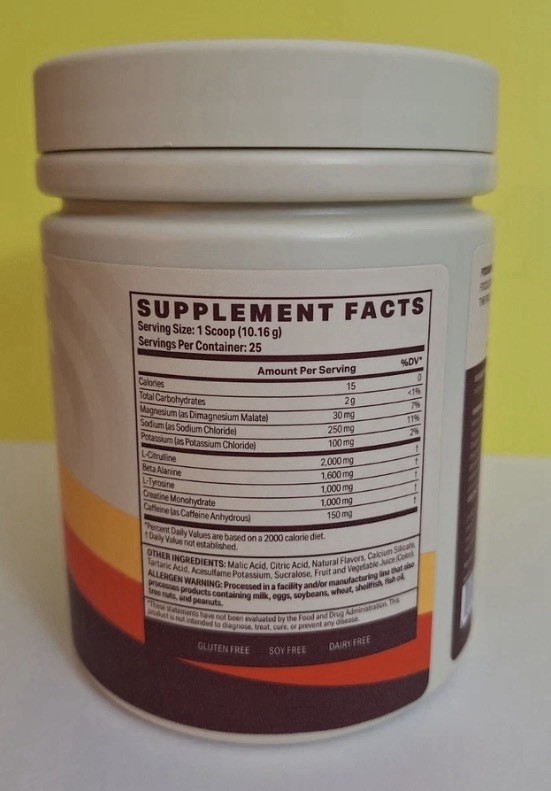 Podium Pre-Workout Powder Sour Watermelon 25 Servings Gluten-Free