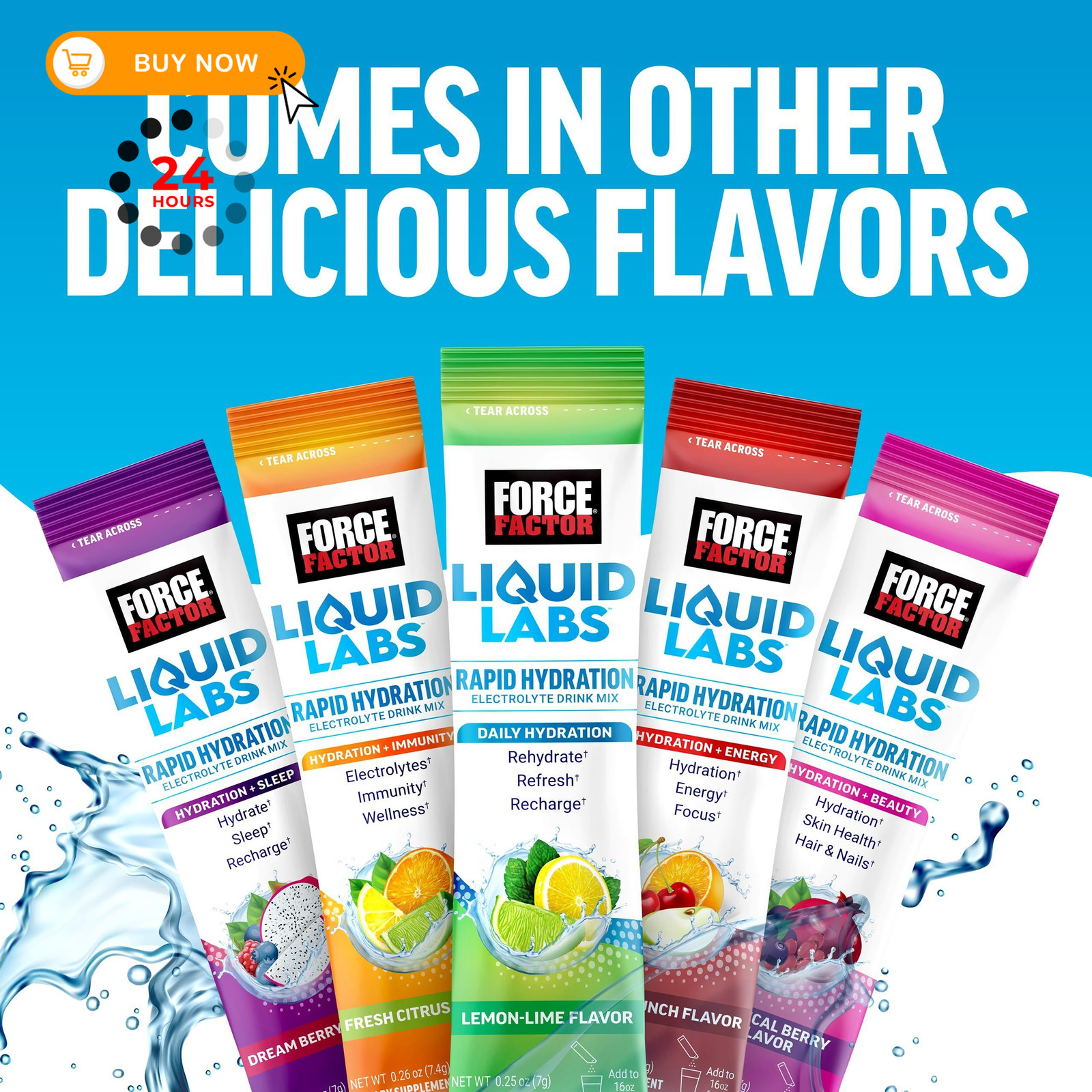 Force Factor Liquid Labs Energy Drink, 20 Servings (Pack of 1), Fruit Punch
