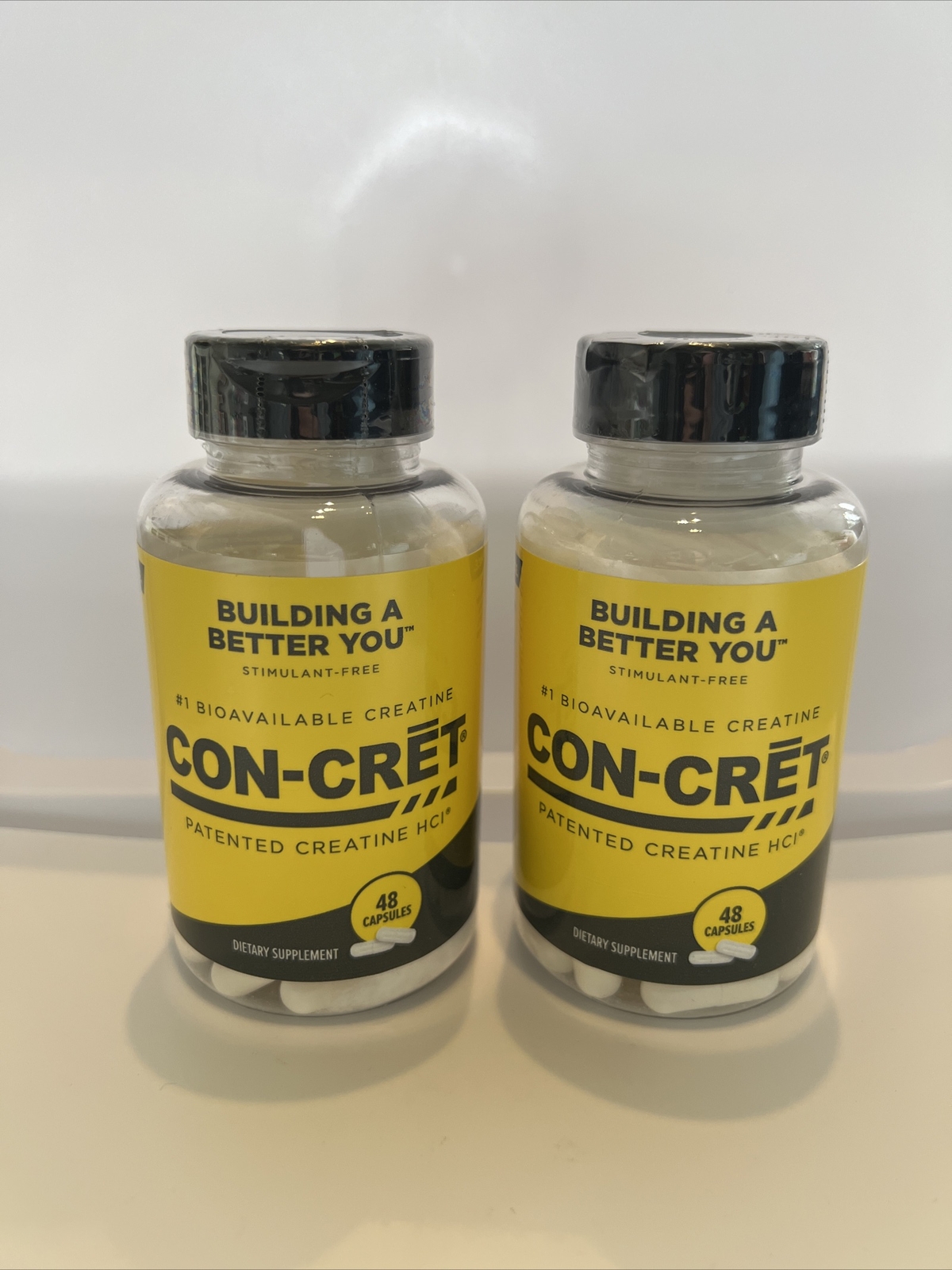 TWO ProMera Sports Con-Cret Creatine HCI 48 Capsules 750mg Dietary Supp 3/25