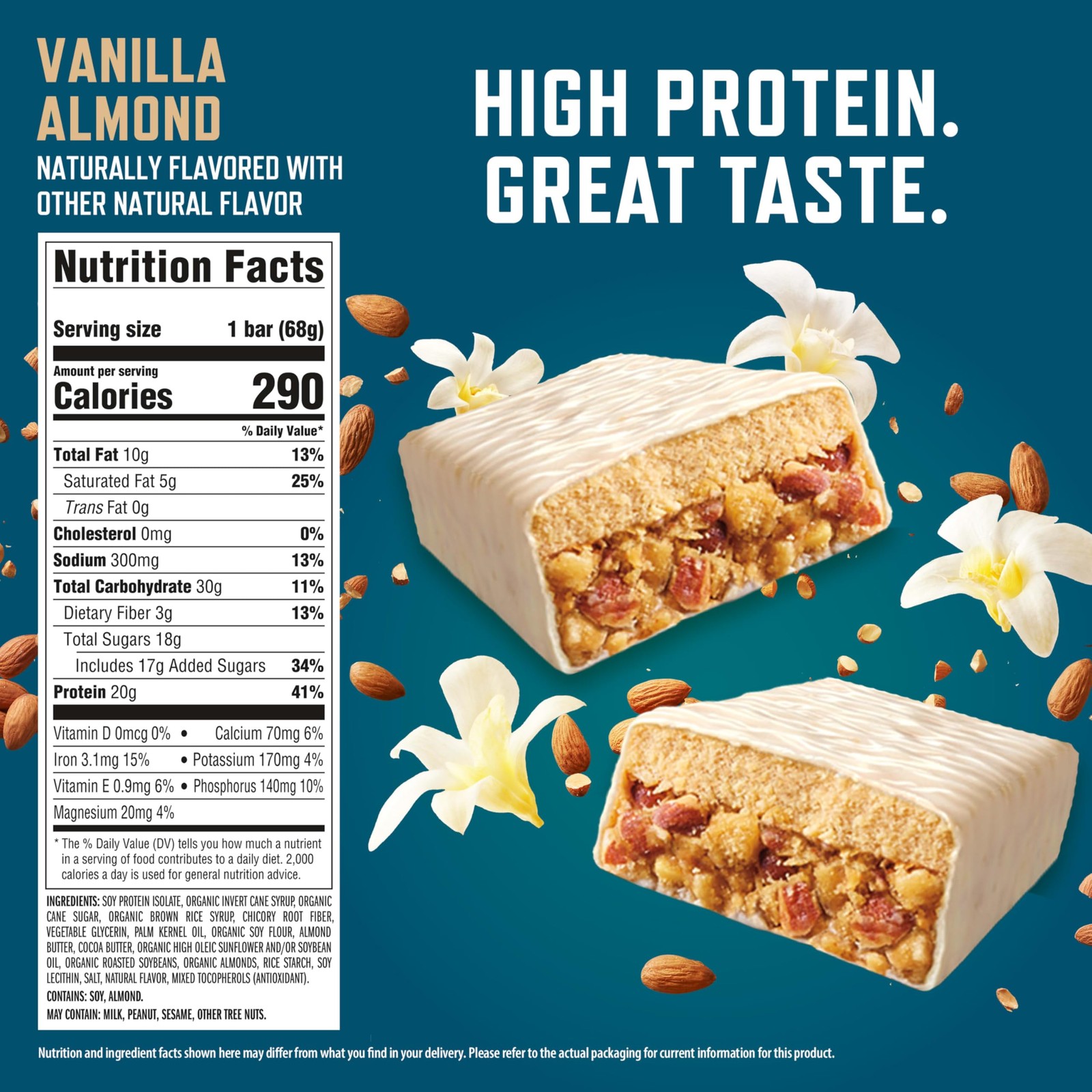 CLIF BUILDERS Protein Bars – Vanilla Almond 12PK Builders,