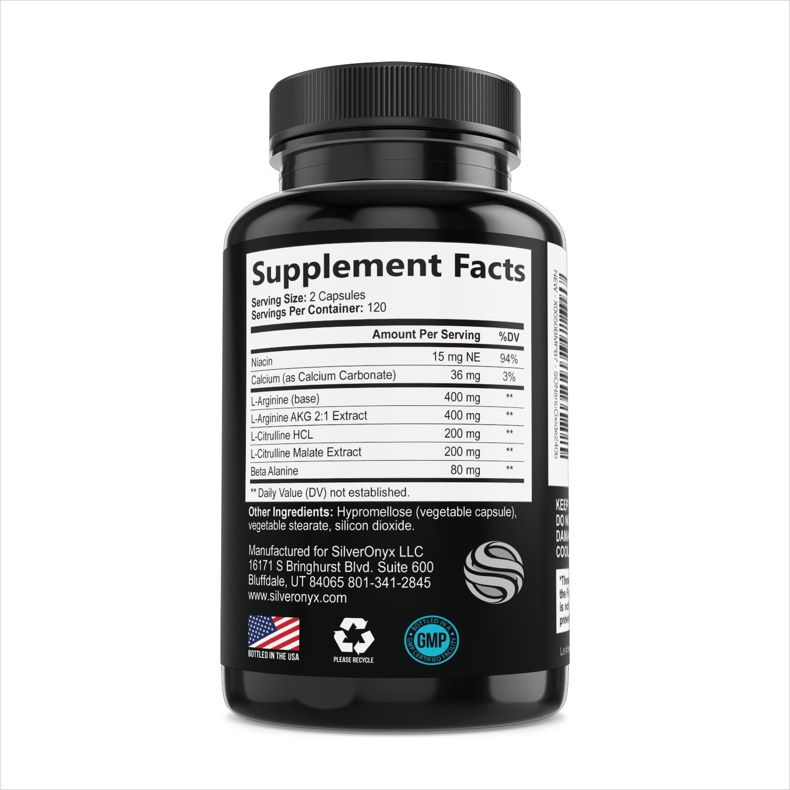 Extra Strength Nitric Oxide Booster – L-Arginine & Citrulline – 240 Capsules