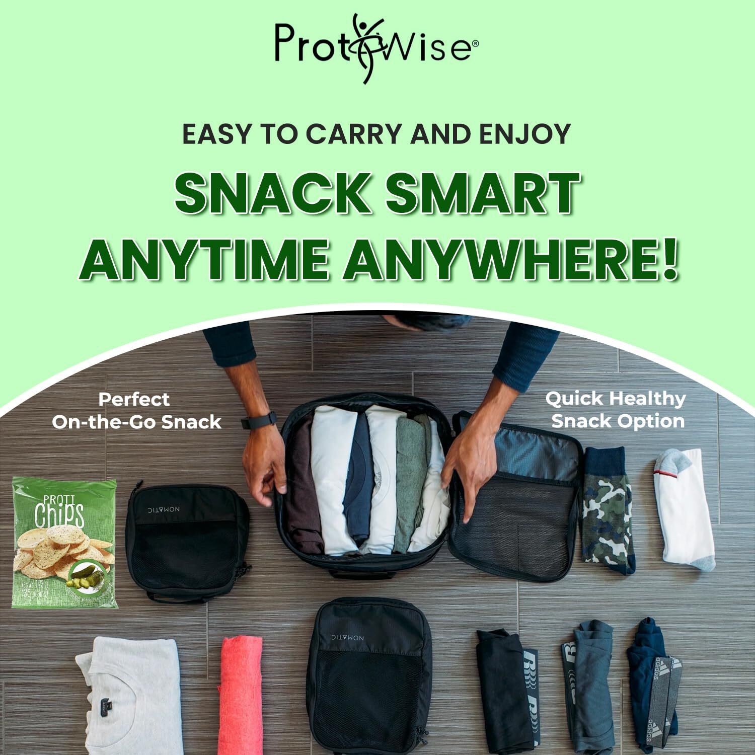 ProtiWise Dill Pickle Protein Chips | Healthy Snack | Low Carb Keto 7 Bags