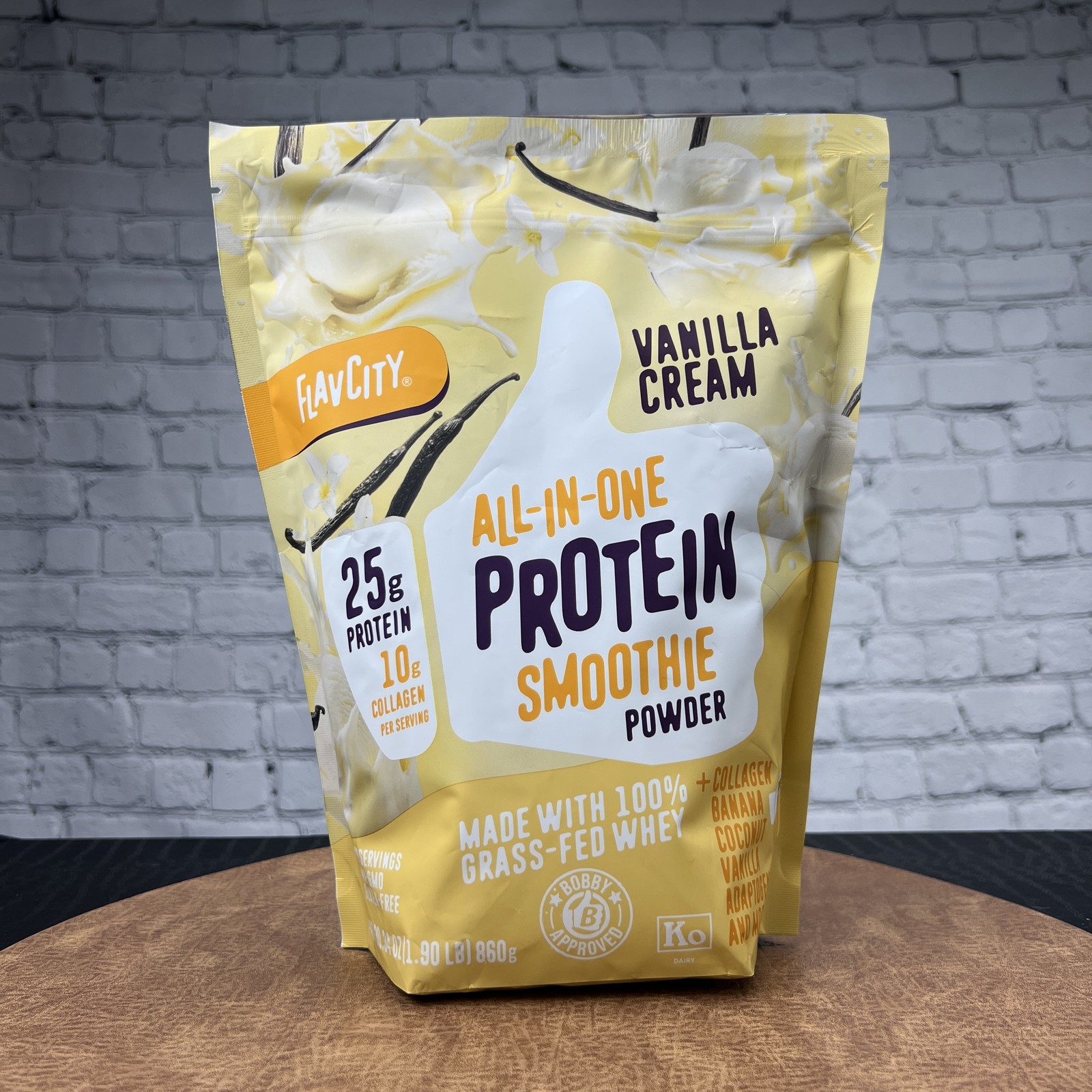 FlavCity Vanilla Cream Protein Smoothie Powder 25g Protein – 2lbs
