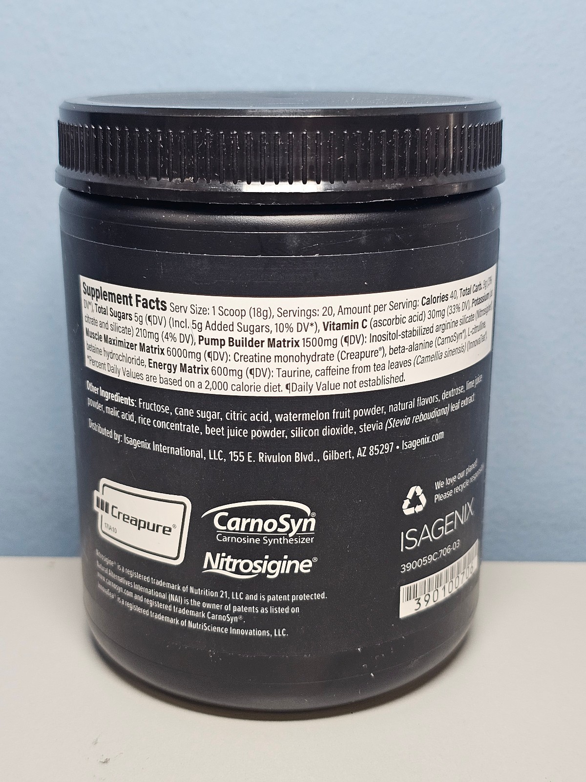 Isagenix Amped Nitro Pre-Workout Performance Booster – Watermelon – Exp 2027 New