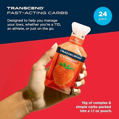 Energy Gel Pack 24 Count 1.1 Ounce Strawberry Flavor Fast Acting Carb Boost