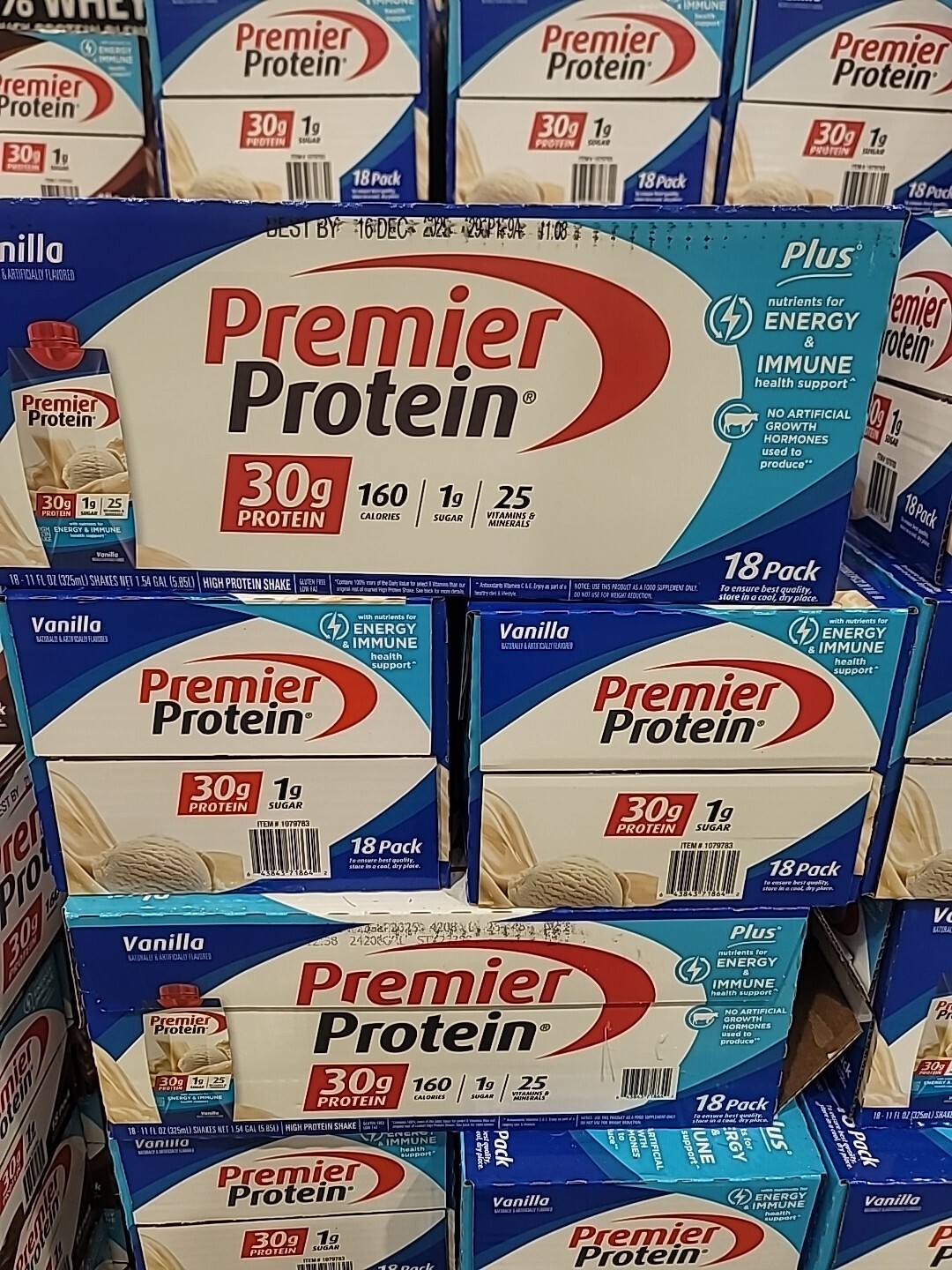 Premier 30g Protein PLUS Energy and Immune Support Shakes, 11 fl oz, 18-pack