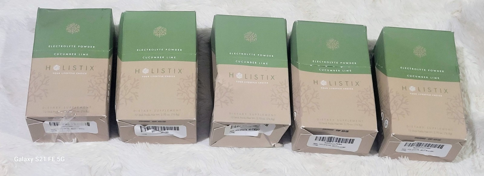 (5) Holistix Electrolyte Powder Cucumber Lime Zero Sugar Hydration Drink 3/26✍️✍
