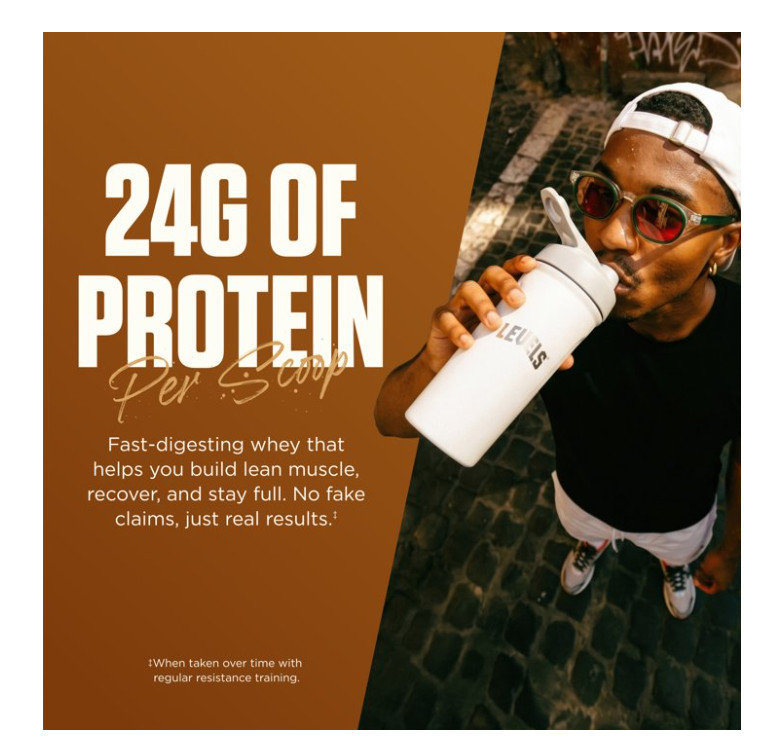 Levels Grass Fed Whey Protein Vanilla Cinnamon 2lb 24g Protein