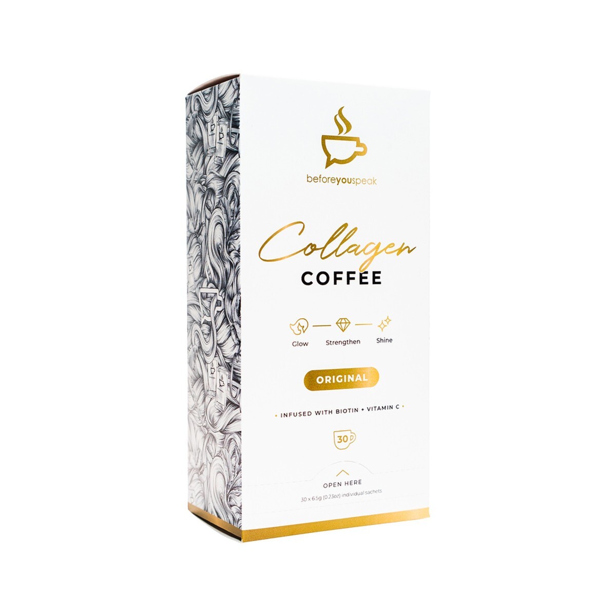 New Before You Speak Collagen Coffee Original 6.5g x 30 Pack