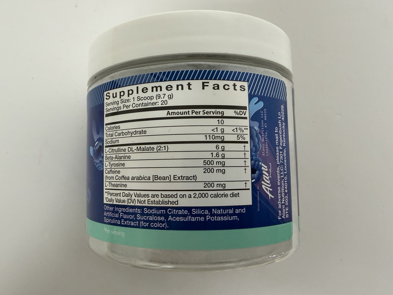 2X Alani Nu Pre-Workout Breezeberry 6.8oz 20 Servings 2 Pack Exp 09/26+