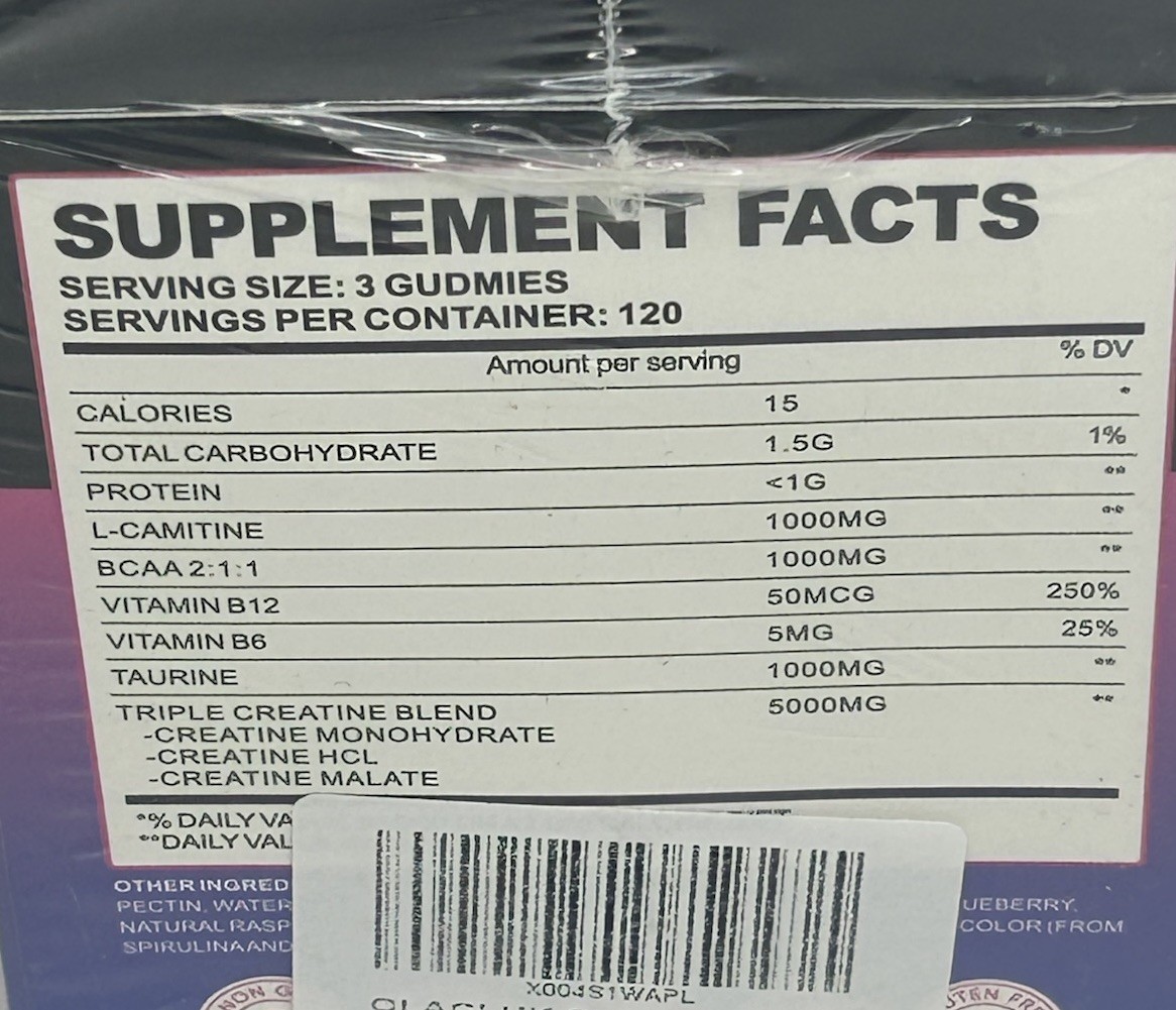 OLACLUK Triple Creatine Gummies 120 Gummies Exp 07/28/2027