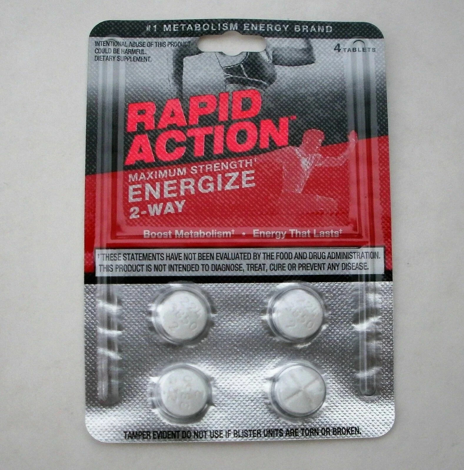 Rapid Action Energize 2-Way – Maximum Strength – 24 Packs (96 Pills)