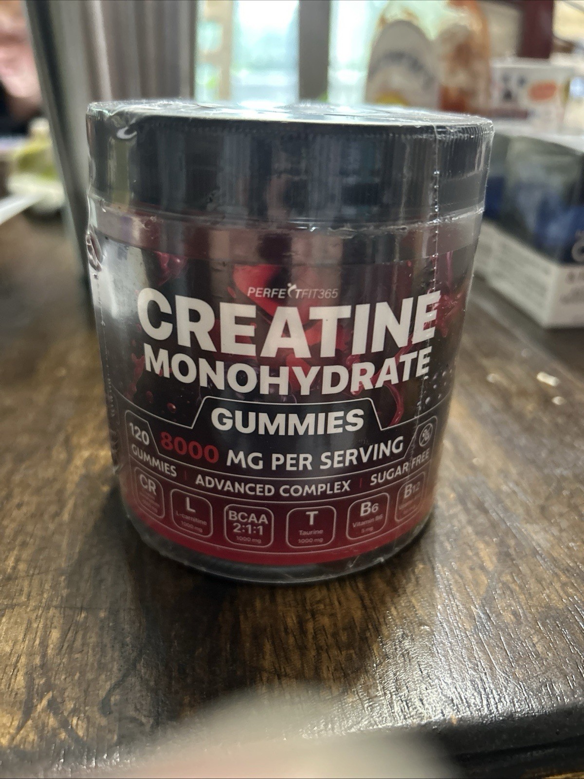 PERFECTFIT365 Creatine Monohydrate Gummies 8000mg BCA L-carnitine Sugar-Free