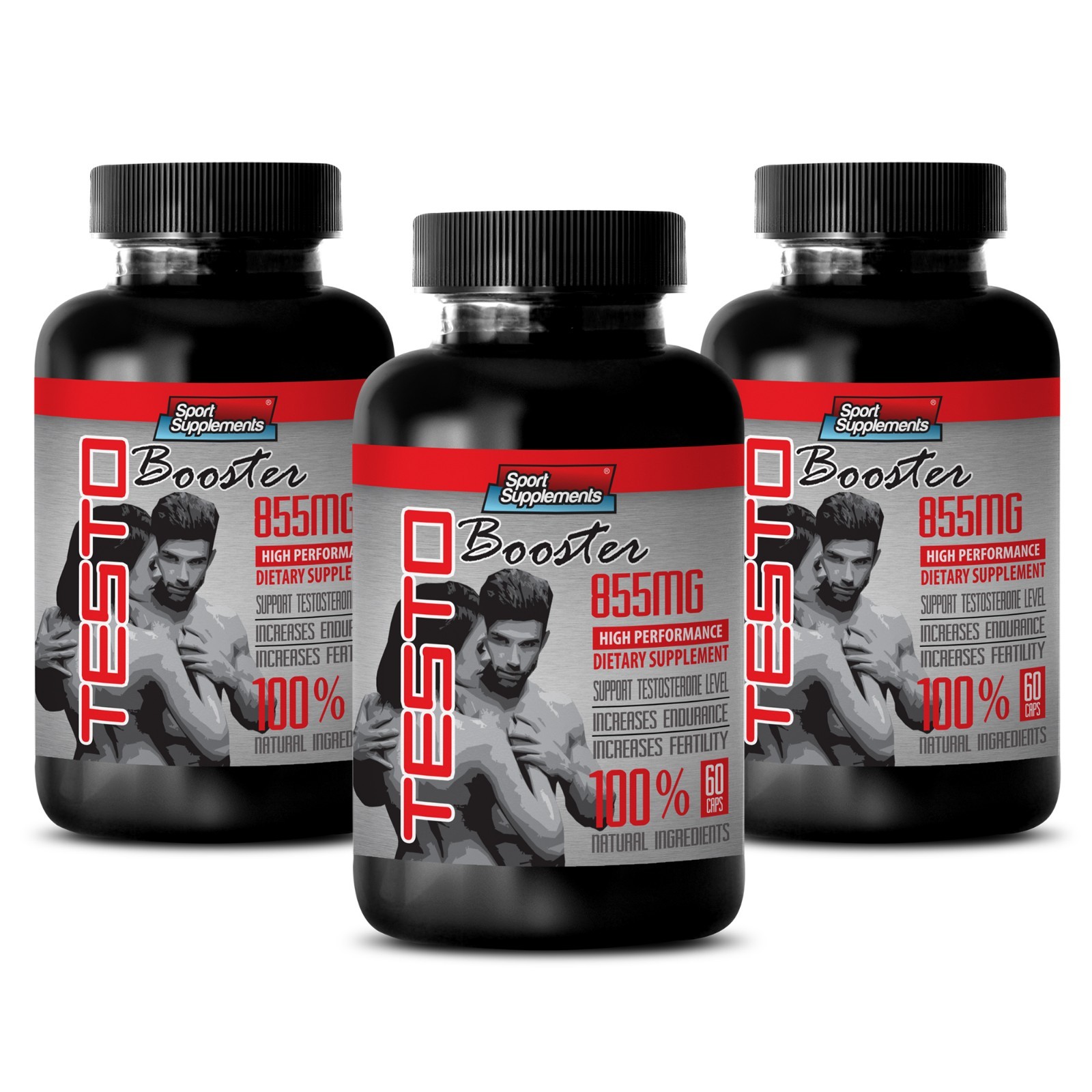TESTOBOOSTER T-855 – Increase Muscle Mass Strength Fat Burner Sexual Capsules 3B