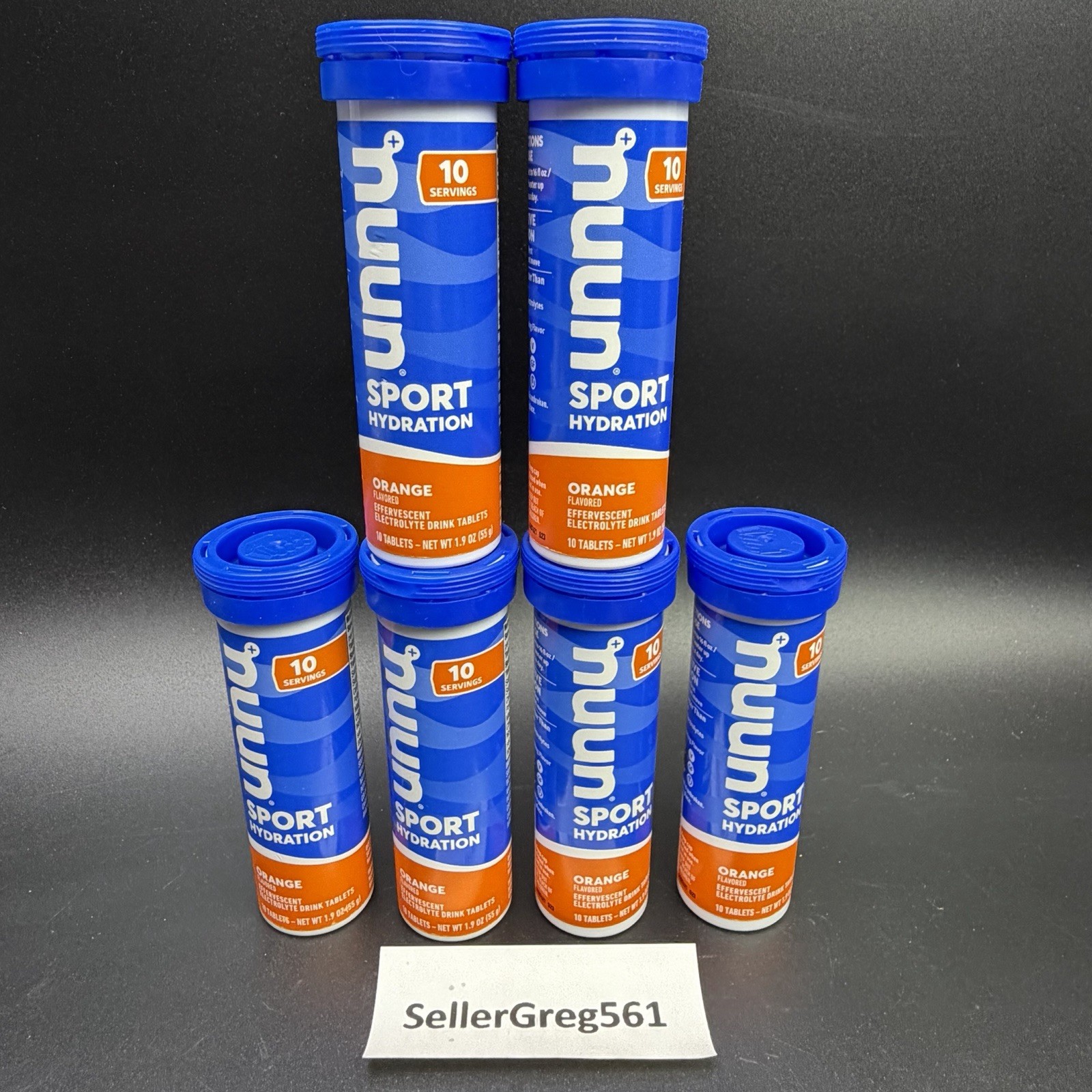Nuun Sport Electrolyte Tablets Orange – 60 Count Pack (6 Tubes) EXP 8/26