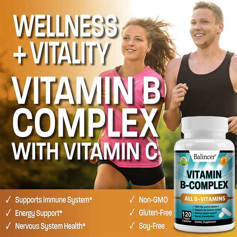Vitamin B Complex – 30TO120 Capsules – Quality Standards – Simple Supplements