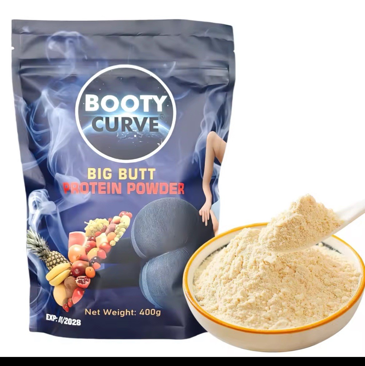 Booty Curve Big Butt Protein Powder 400g Soy Isoflavone Aguaje Maca Bodybuilding