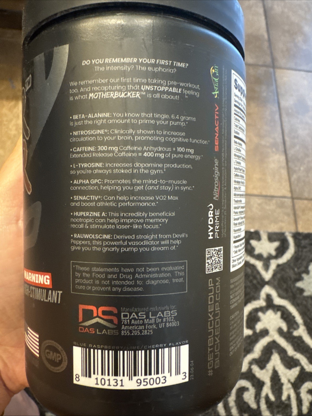 Buck Up Mother Bucker Pre-Workout Pump, Focus, Strength, Energy