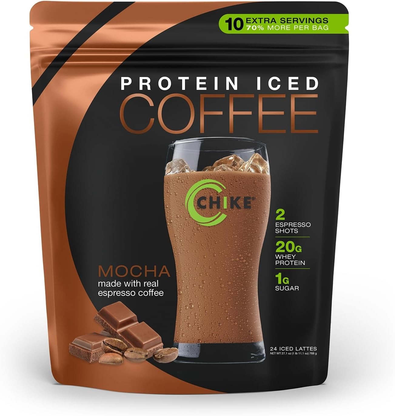 Chike Nutrition Protein Iced Coffee Mocha Iced Coffee 27.1 oz – 20g of protein
