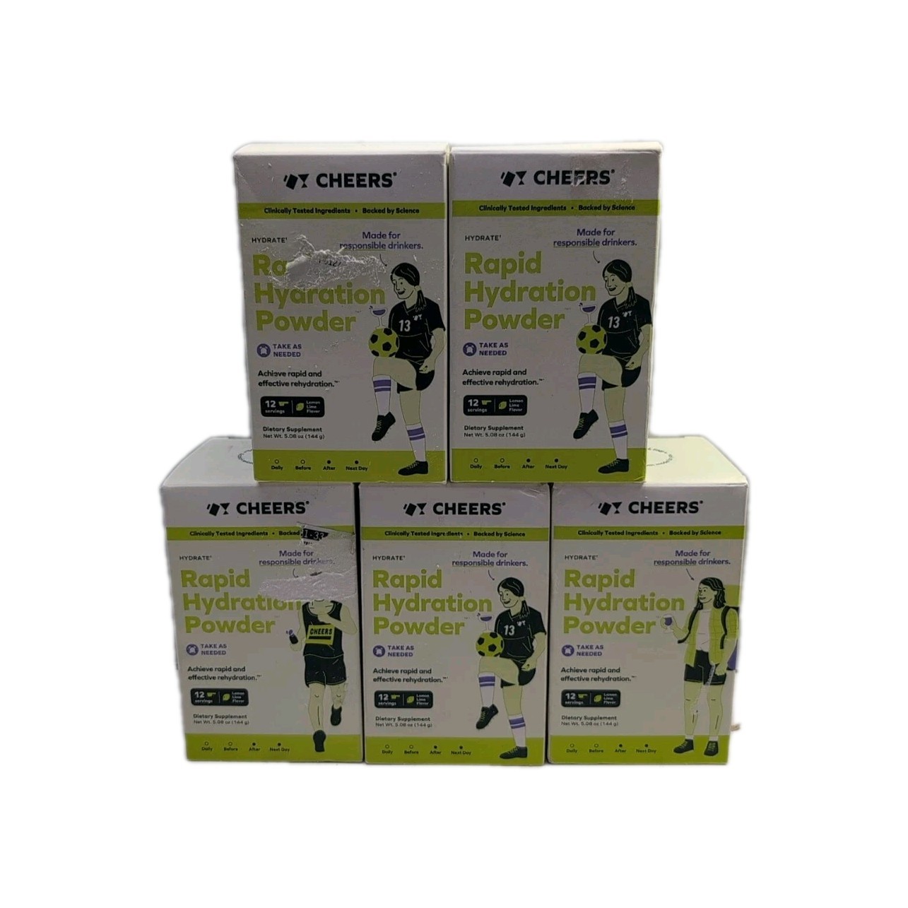 (5) Cheers Rapid Hydration Powder ~ 5.08 oz Each ~ EXP: 06/2026