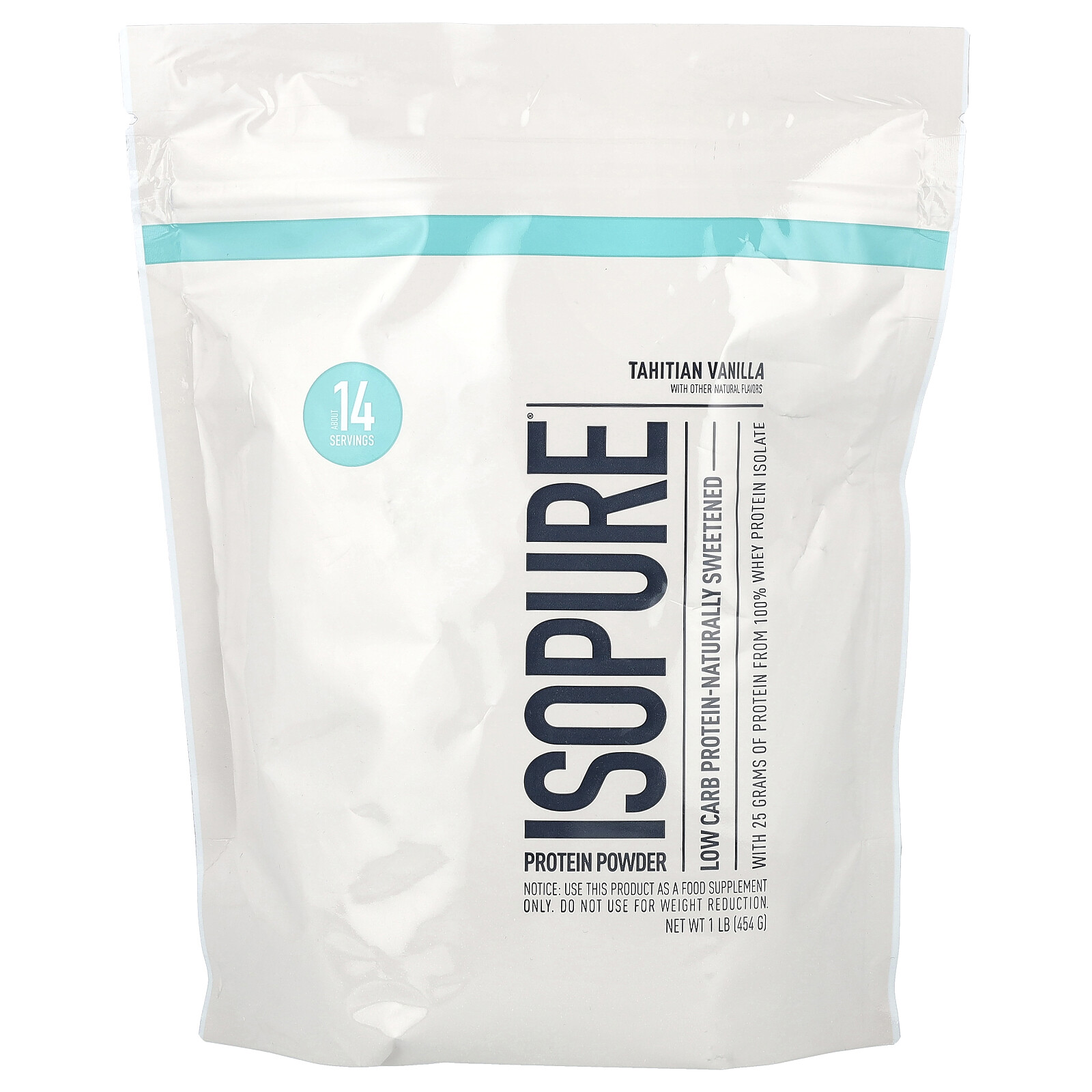 Low Carb Protein Powder, Tahitian Vanilla, 1 lb (454 g)