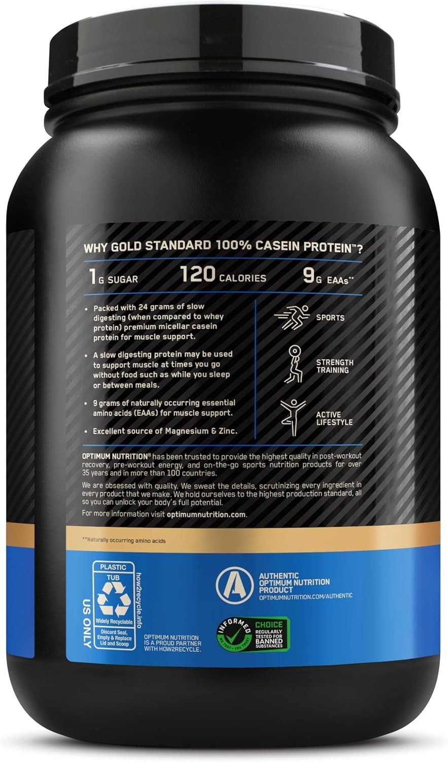 Optimum Nutrition Gold Standard 100% Micellar Casein Protein Powder 2 Lb