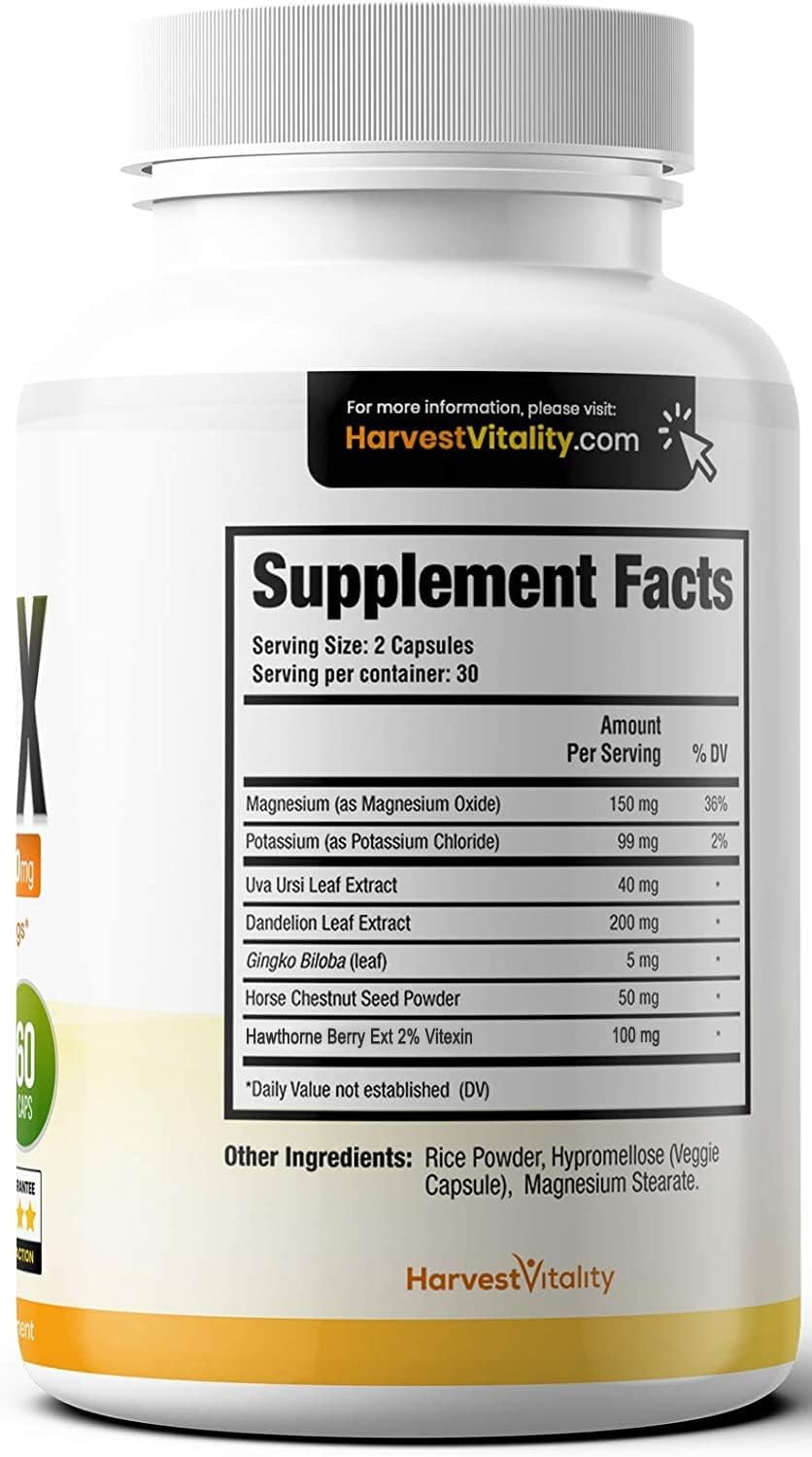 Harvest Vitality Lipitrex Natural Diuretic Water Pills Support For