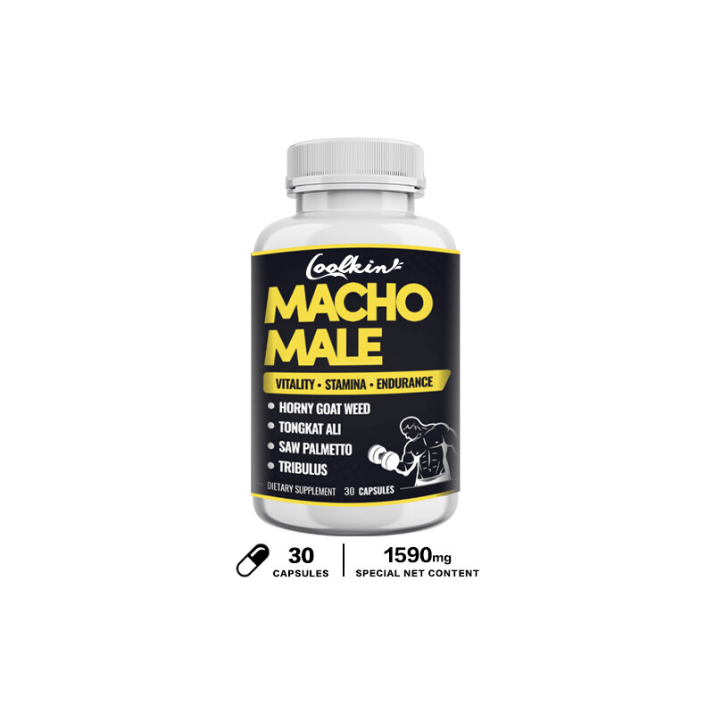 Macho Male -Maca,Horny Goat Weed,Panax Ginseng,Saw Palmetto-Testosterone Booster