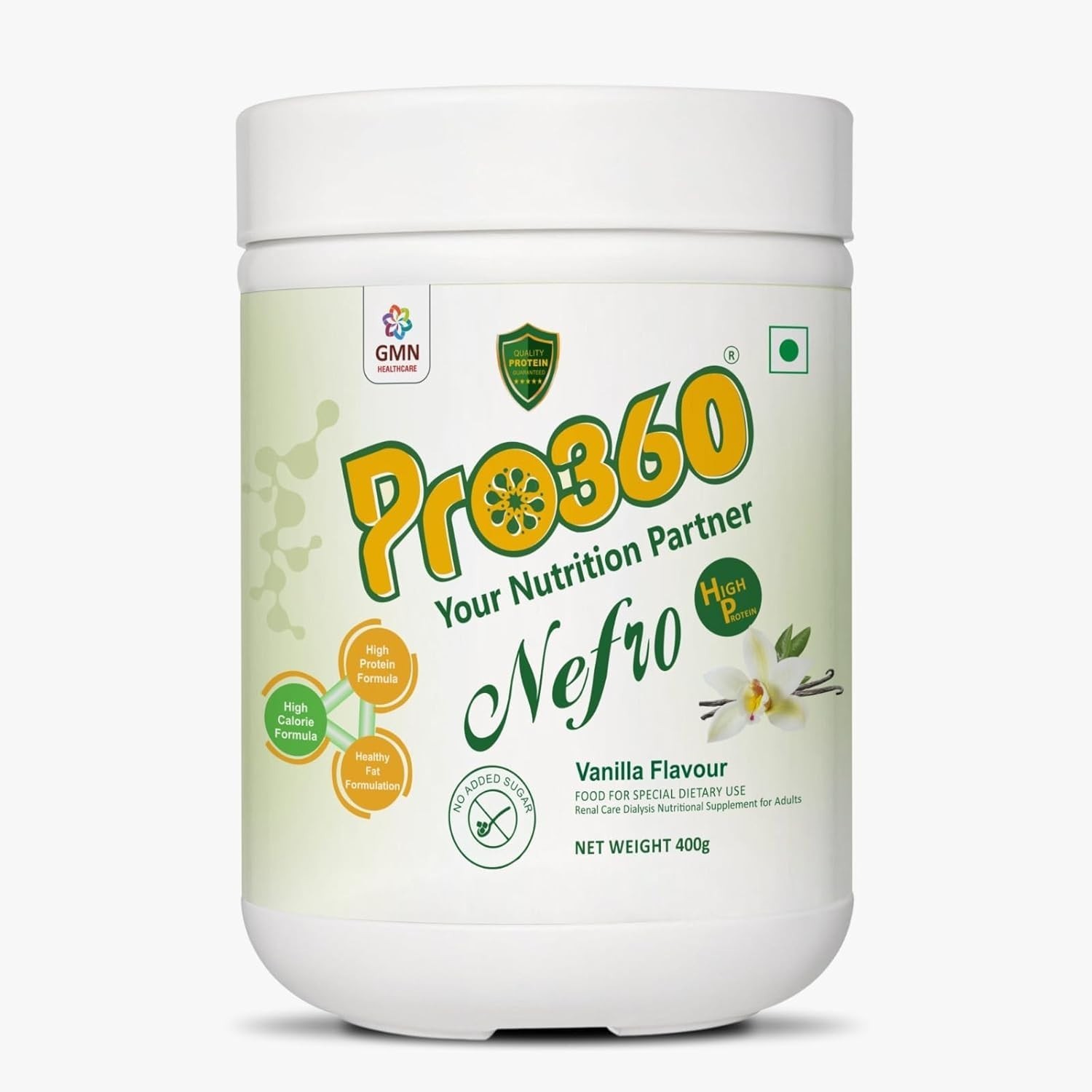 Pro360 Nefro HP Protein Vanilla Flavour Powder – 400 gm