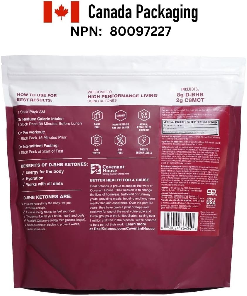 Real Ketones MCT & BHB Exogenous Ketones Drink Mix Packets Elevate Keto Electrol