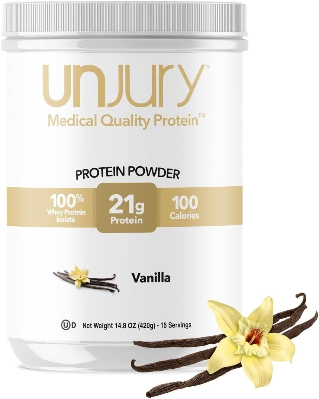 Unjury Whey Protein Powder | Vanilla | 21g 100% Whey Isolate Protein Powder |…