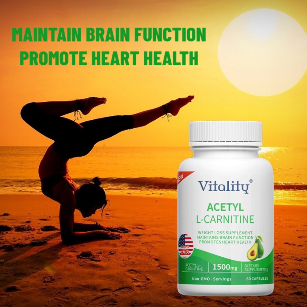Acetly L-Carnitine 1500mg Softgels Strong Fat Burner Weight Loss Antioxidant
