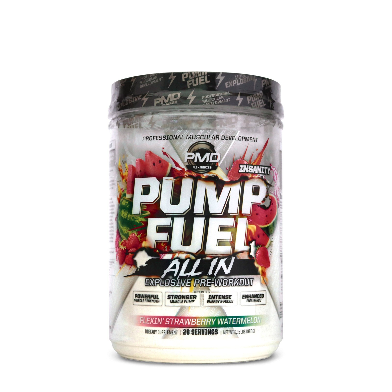 Pump Fuel All In Pre-Workout – Flexin’ Strawberry Watermelon (20 Servings)