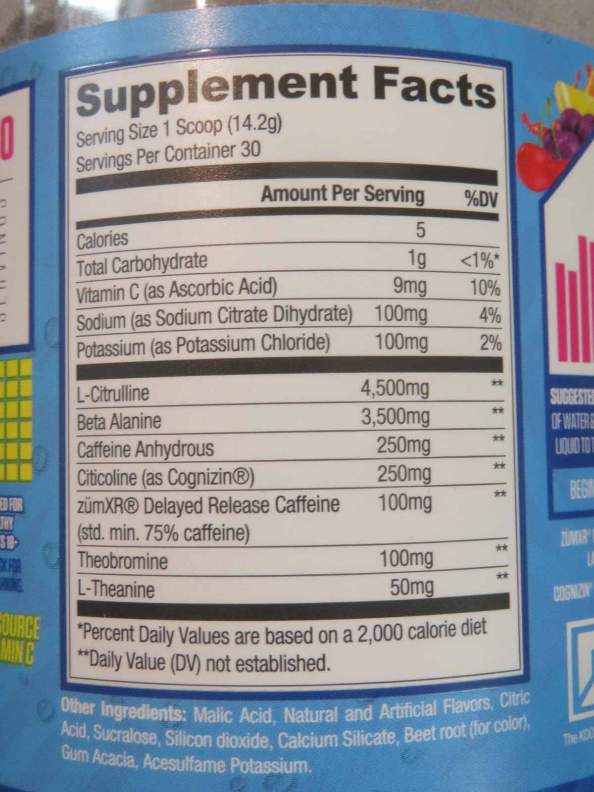Ryse Up Supplements Kool-Aid Loaded Pre Workout Tropical Punch 15 Oz 30 Servings