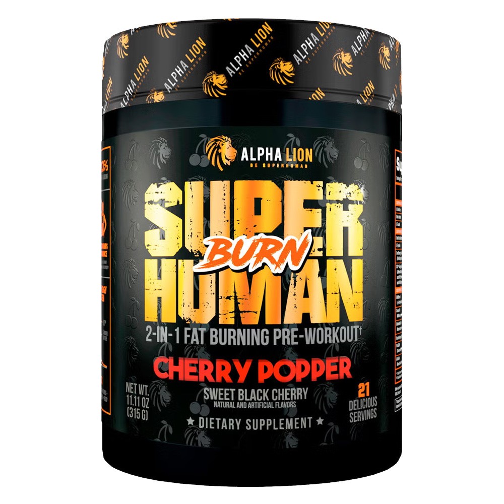 Alpha Lion Superhuman Burn – 2-in-1 Fat Burning Pre-Workout – Cherry Popper
