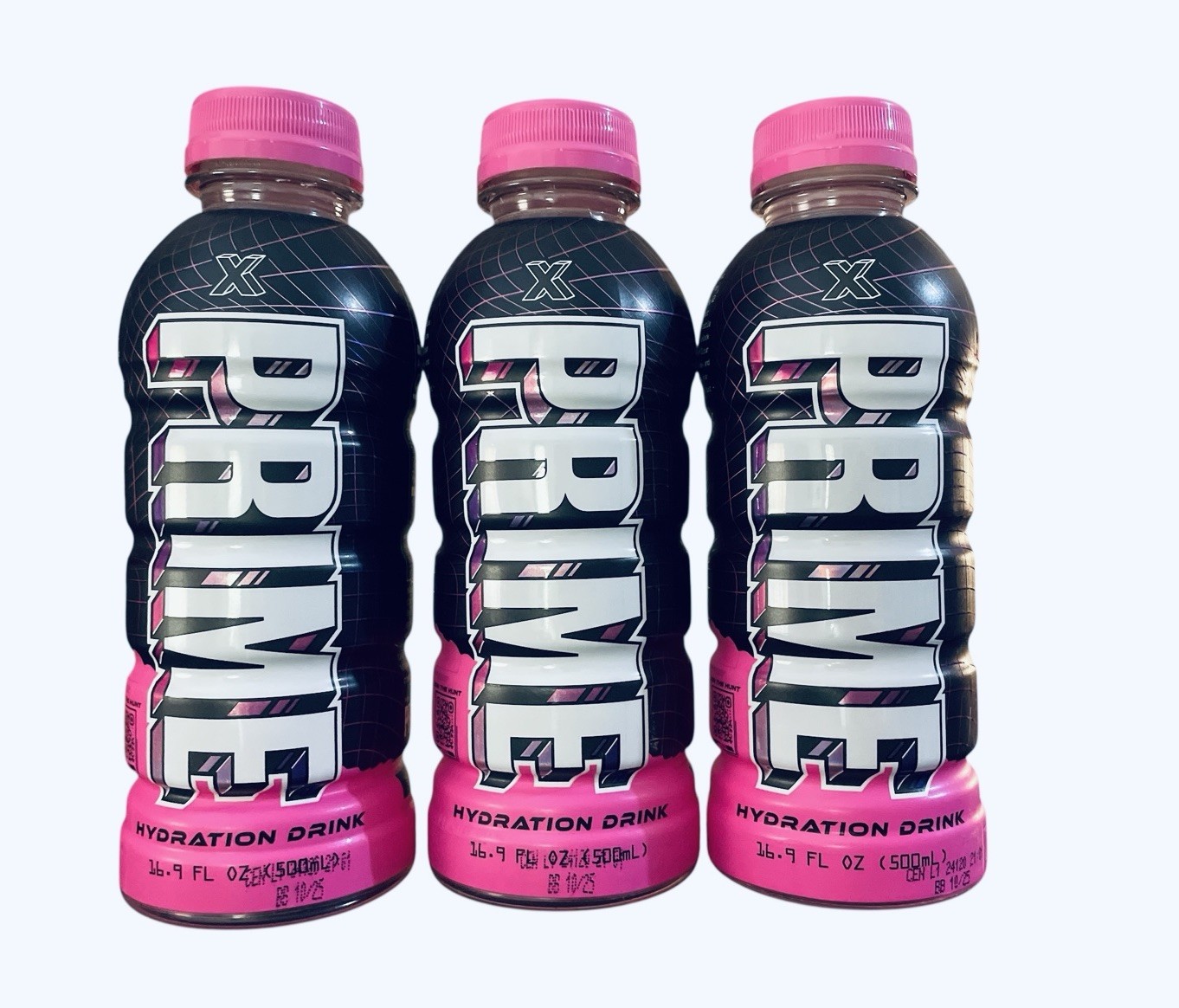 3x Limited Edition X Pink Black Hydration Drink 16.9 fl oz Brand New KSI•PAUL