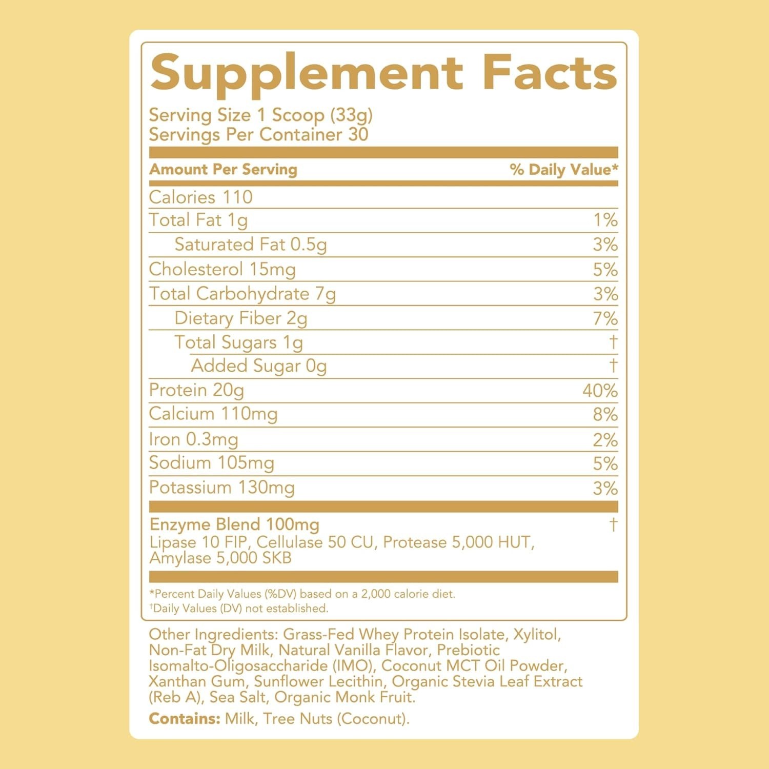 Clean Simple Eats Whey Protein Powder, Simply Vanilla Flavor Naturally Sweetened
