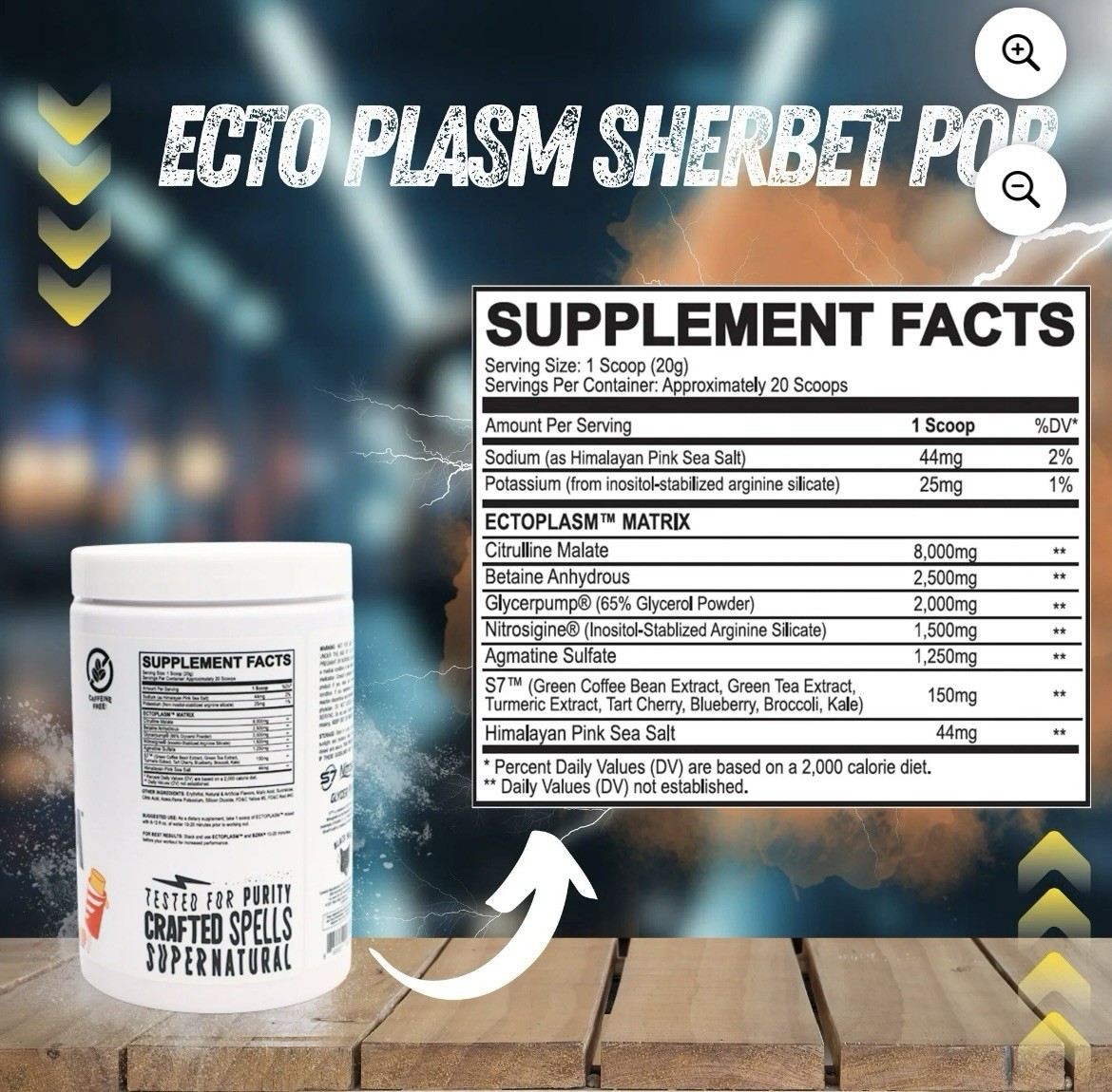 Black Magic Supply Ecto Plasm Nitric Oxide Powder Sherbet Flavor – 400g
