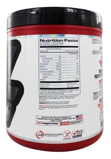 PS Isolate, 100% Pure Whey Isolate Protein Vanilla flavor 4 lbs, 75 Servings