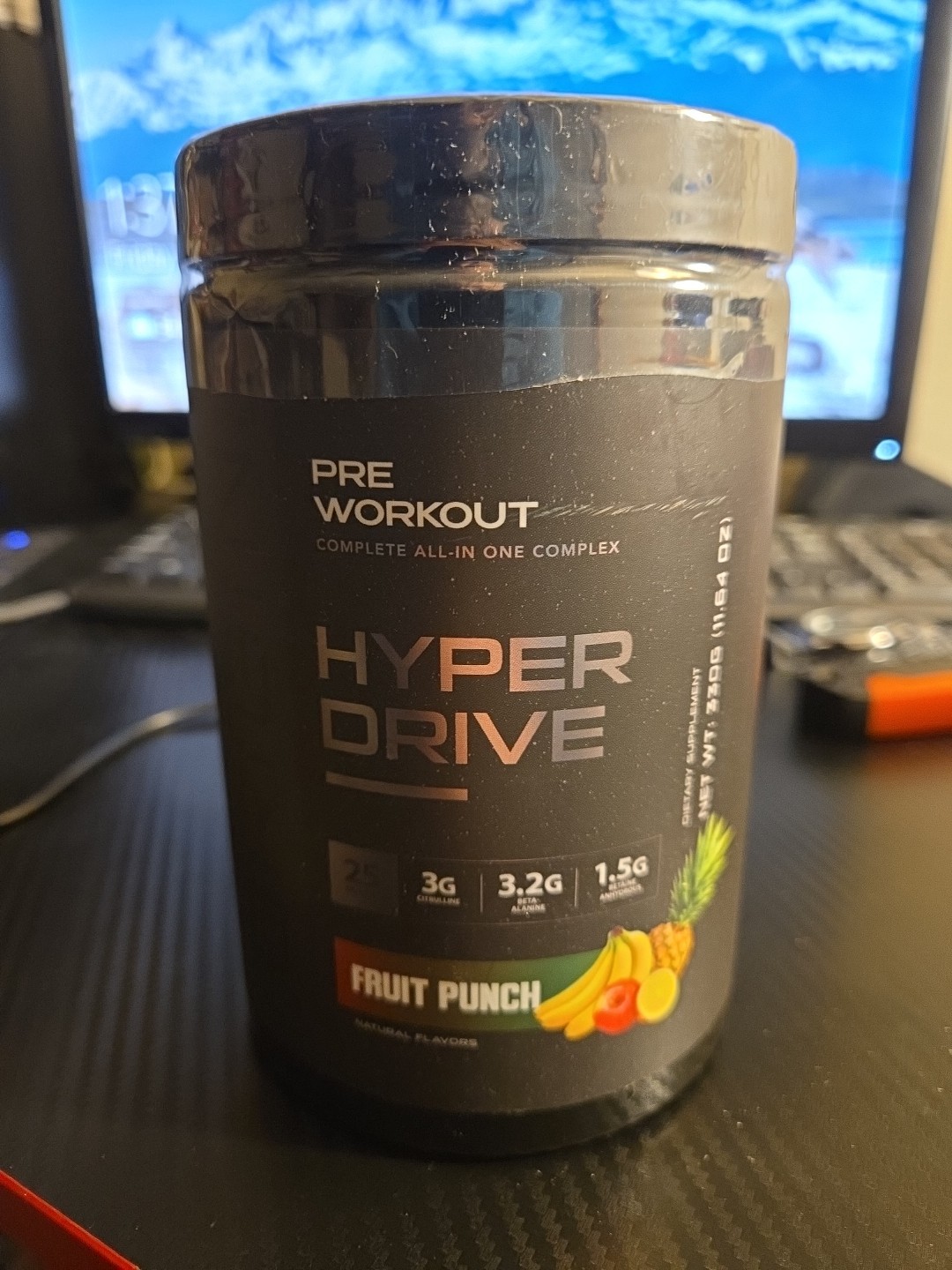 Pre Workout By Origin Fruit Punch Flavor 25 Ser 11.64 Oz 3200mg Beta Alanine
