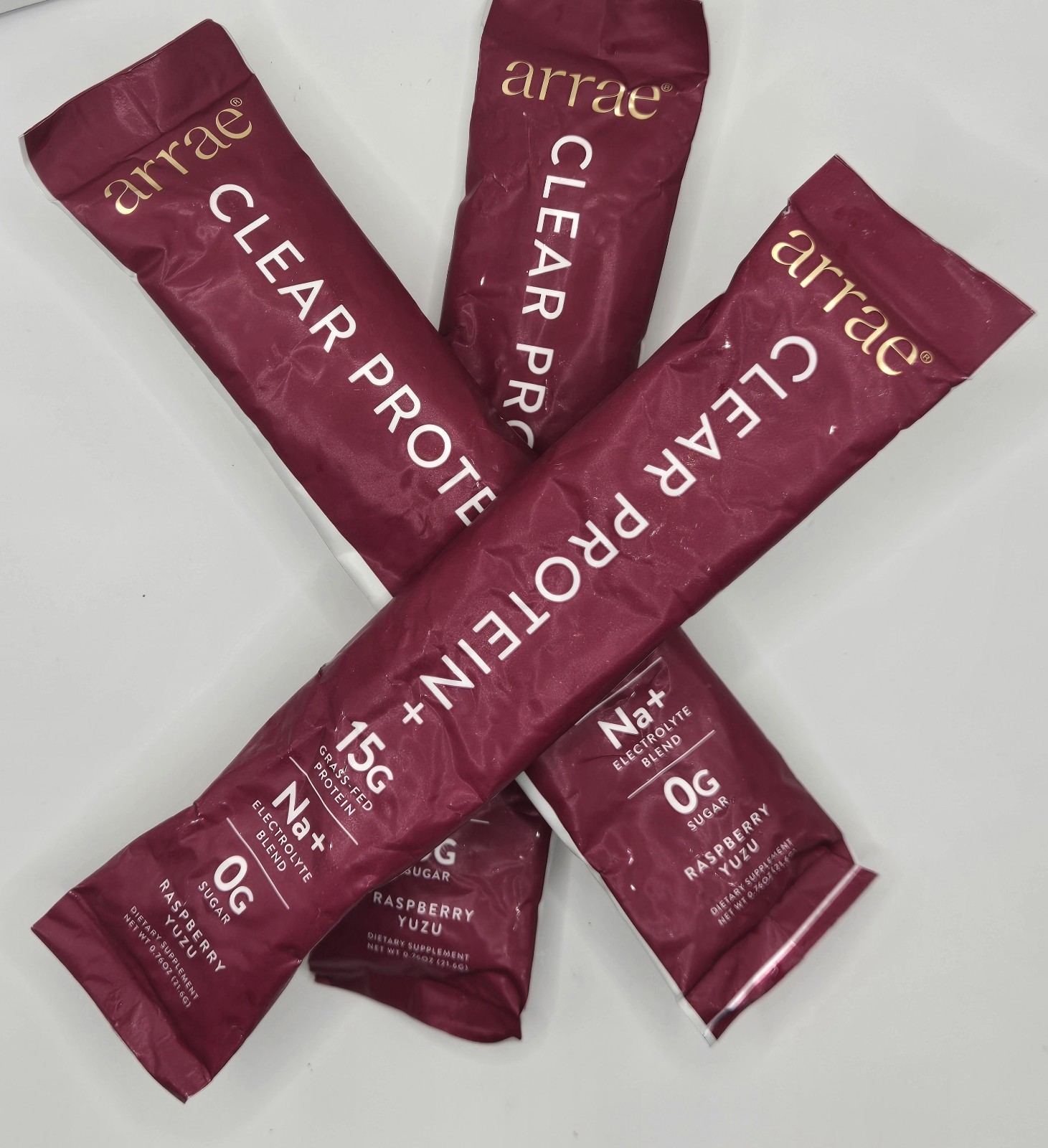 Arrae Clear Protein+ | 15g Grass Fed Whey, Collagen, & Electrolytes | Yuzu Berry