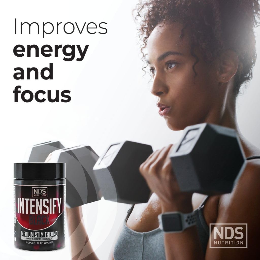 Intensify NDS Nutrition Black – Thermogenic Blend with 90 Count (Pack of 1)