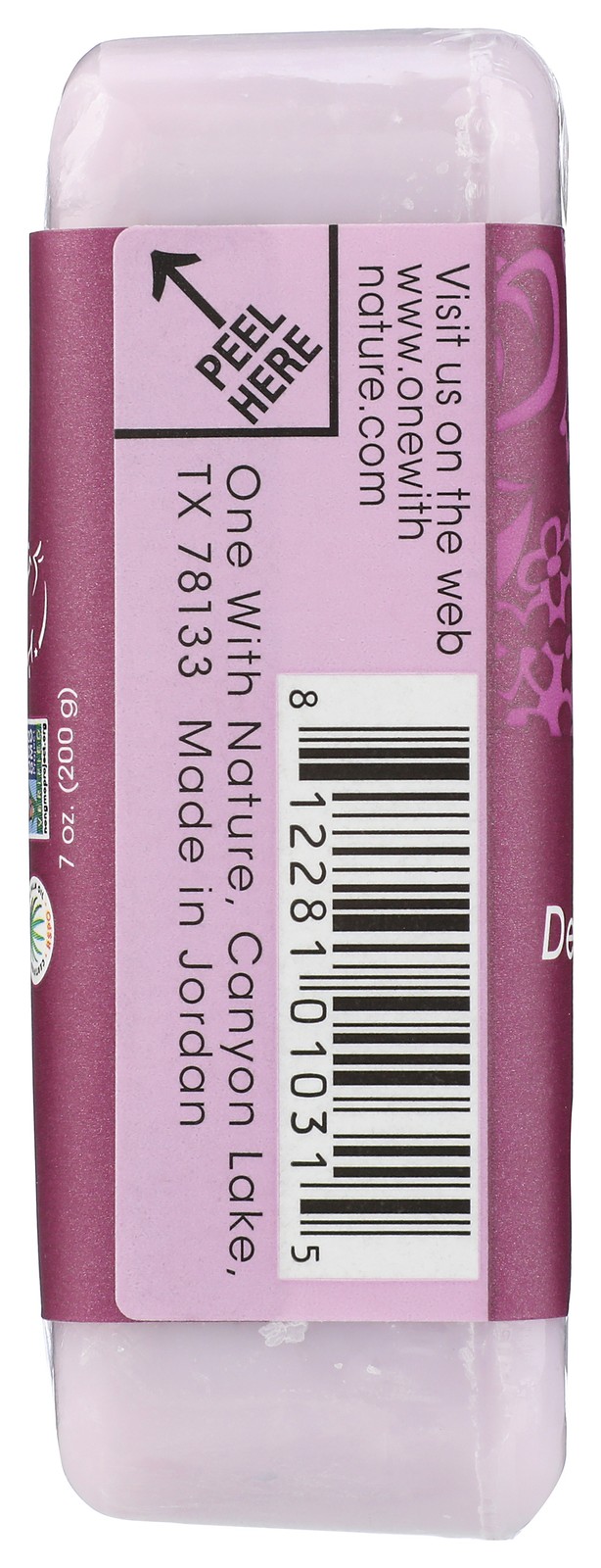 Lilac Dead Sea Mineral Soap Bar By One With Nature 7 Oz Natural 1 Pack